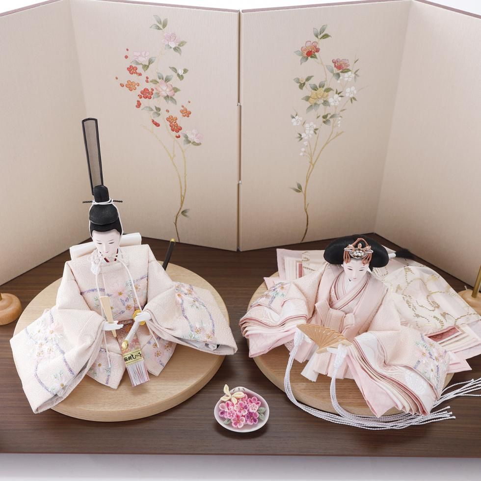 雛人形（ひな人形）「花と願いと。」｜眼楽亭富久月 親王飾り