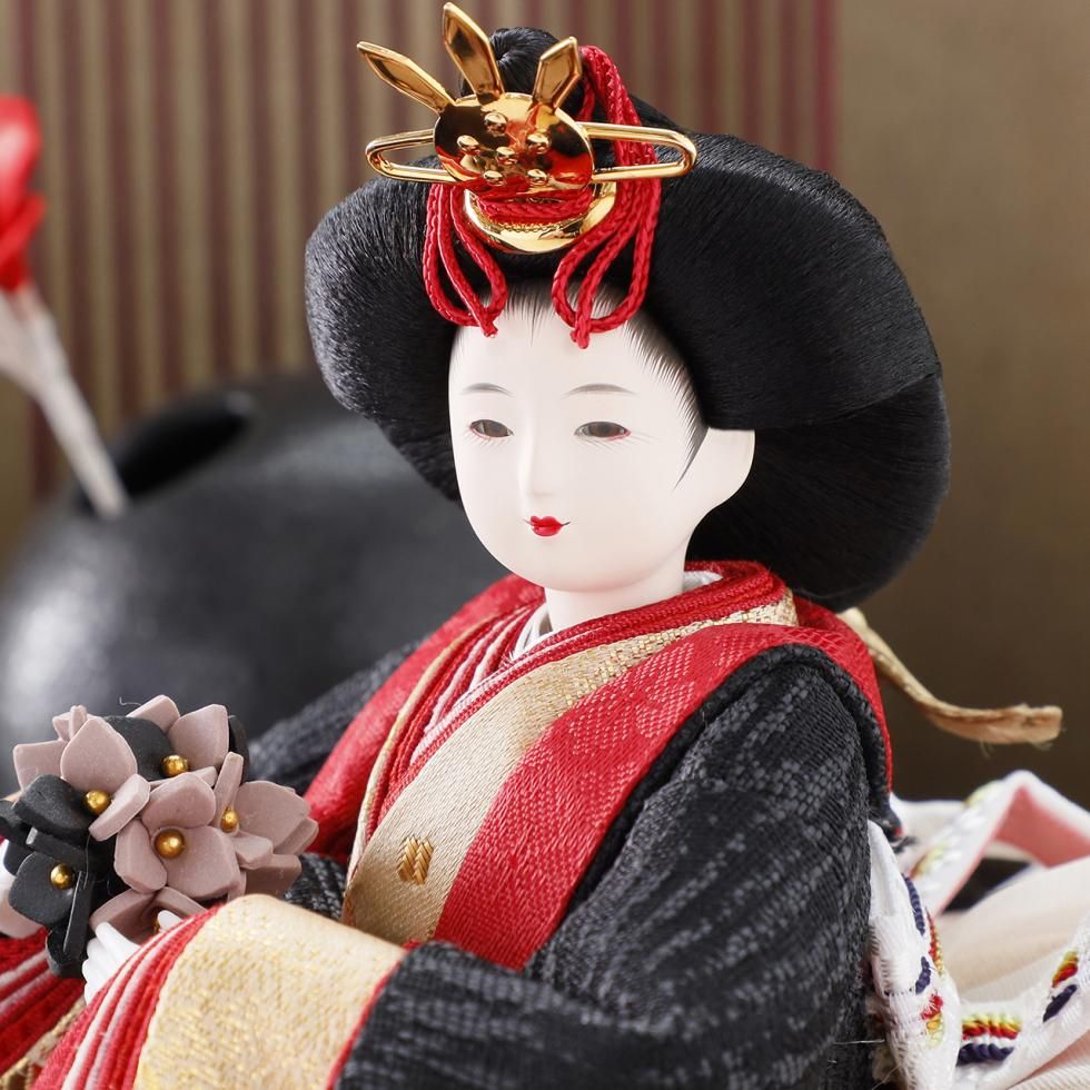 【美品】雛人形 みよし漆器本舗 雛人形 コンパクト 錦彩 親王座雛（華舞・大