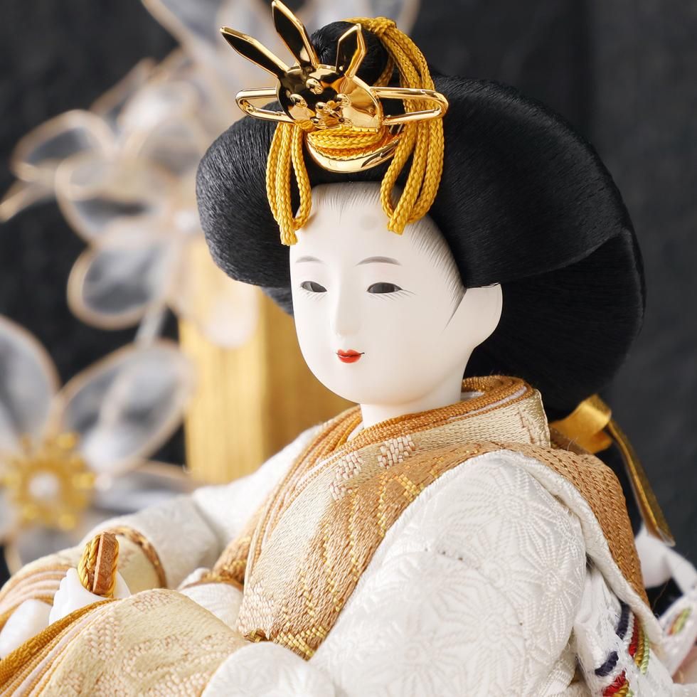 雛人形 親王飾りほぼ新品！吉兆雛 柴田家千代 花飾り 提灯付き 著名作家 柴田家千代作 結 親王飾｜雛人形なら人形の和光