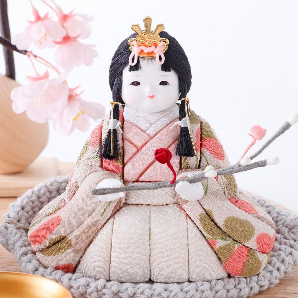 新品同様★木製　ひな人形 ことの木製ひな人形｜親王飾り八角B(0303)｜コンパクトな木製雛人形