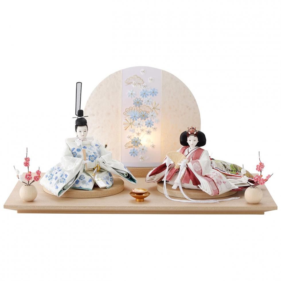 瀬戸焼 彩堂窯 川本正義作 陶製 御雛人形