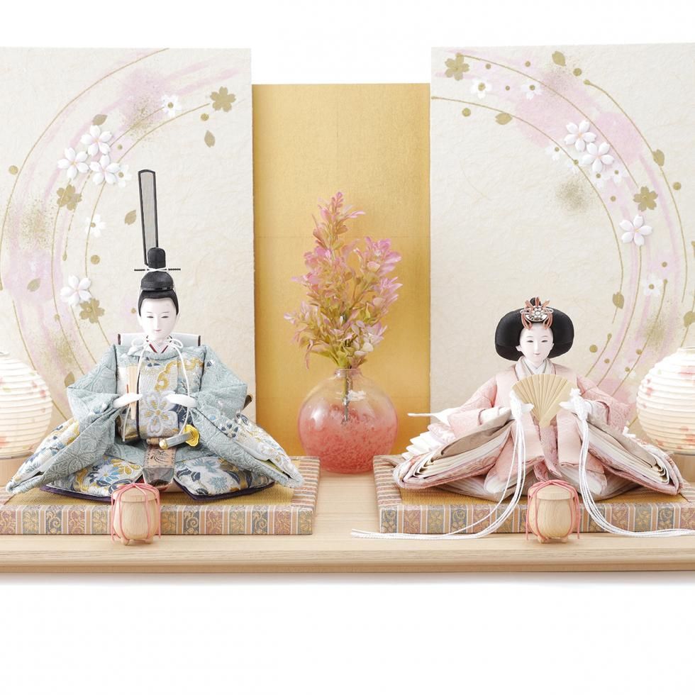 鎧兜雛人形 屏風のみ 展示品5-14（warabe雛 五人飾り ＊ひな祭り