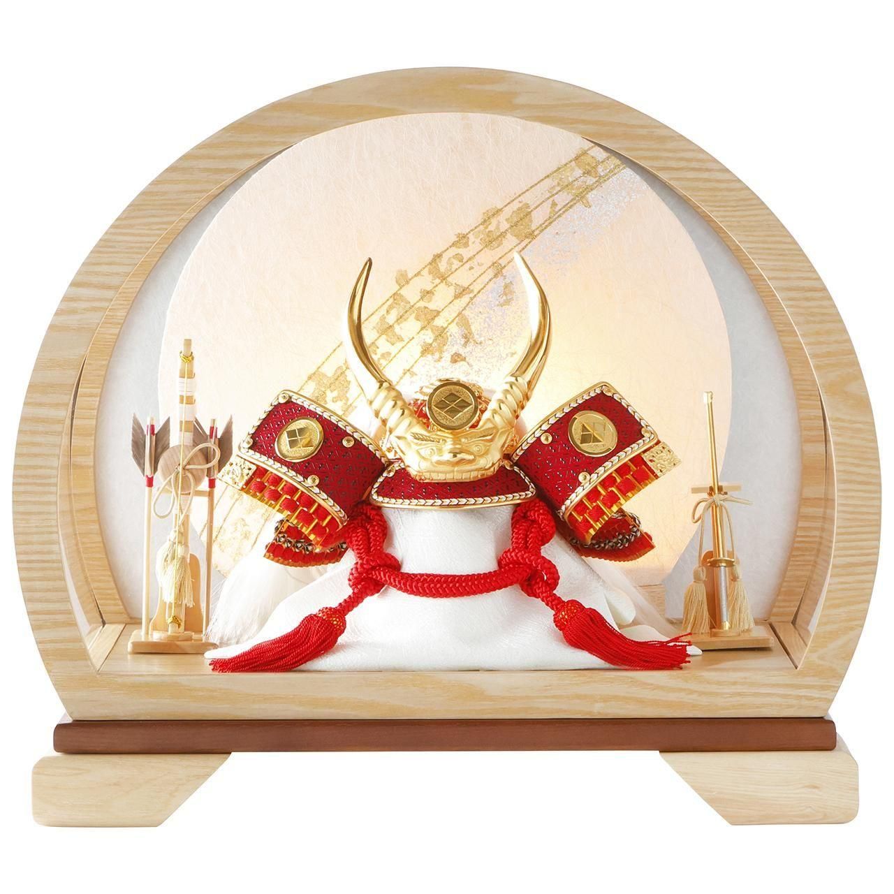 五月人形・武将兜・ケース<br>白虹（B）- hakkou - 武田信玄<br>一徳