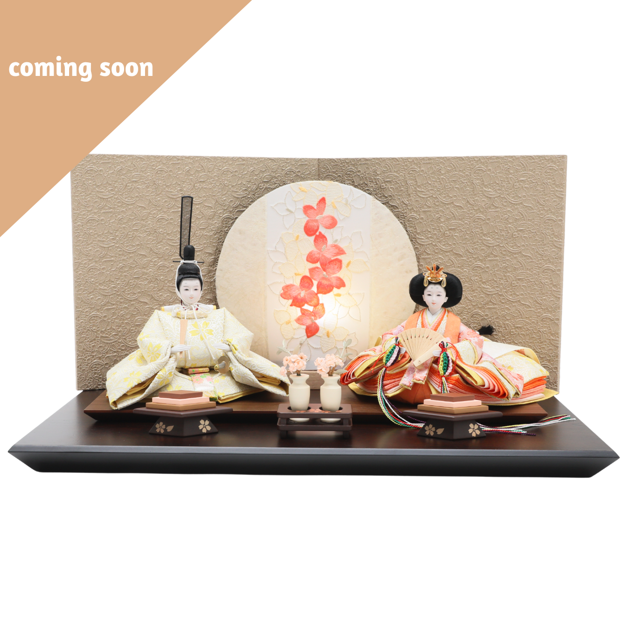 瑠璃雛 雛人形 るりびな 奈良ガラス工房 金箔 立雛 おひなさま お雛様