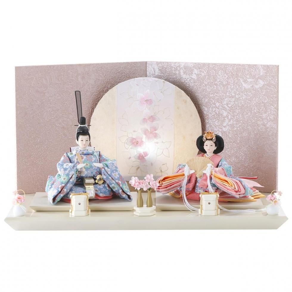 「美品」　米洲　立雛人形　桐箱入り 美品」 米洲 立雛人形 桐箱入り