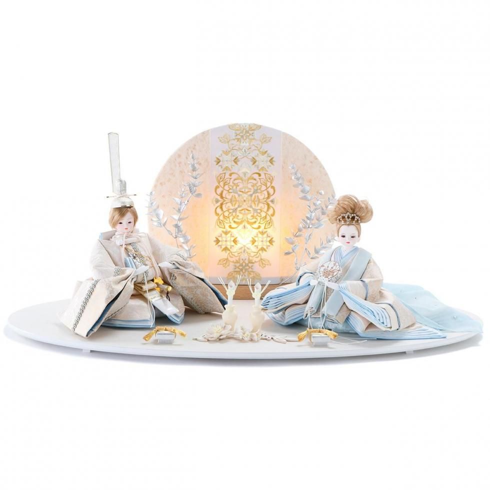 雛人形・ひな人形<br>「Pure - ピュア -」限定1点<br>平安道翠<br>幅70×奥行40×高さ29.5cm