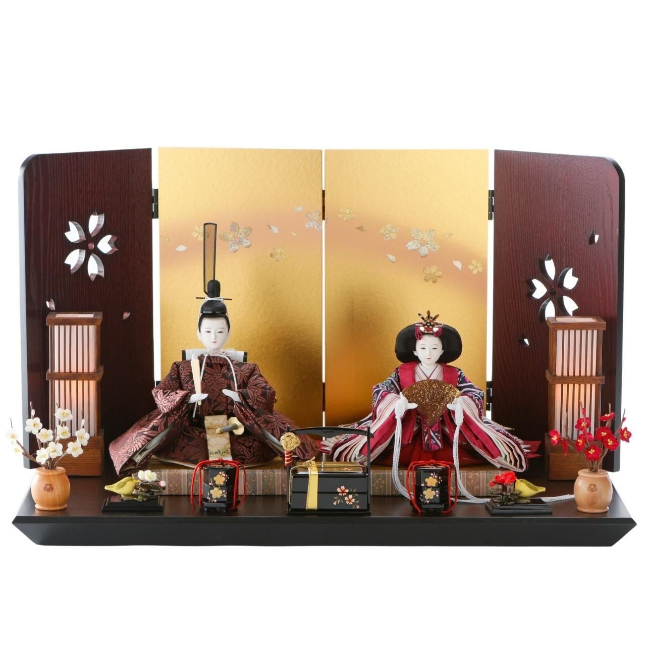 雛人形・ひな人形<br>「春、あけぼの」限定1点<br>眼楽亭富久月 横山一彦<br>幅55×奥行35×高さ33cm