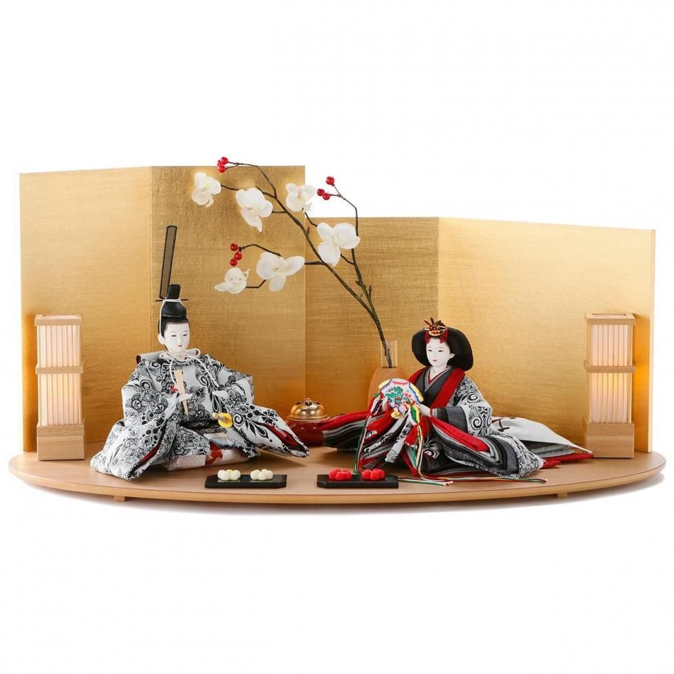 雛人形・ひな人形<br>「都の調べ」限定1点<br>平安博翠<br>幅70×奥行40×高さ32cm