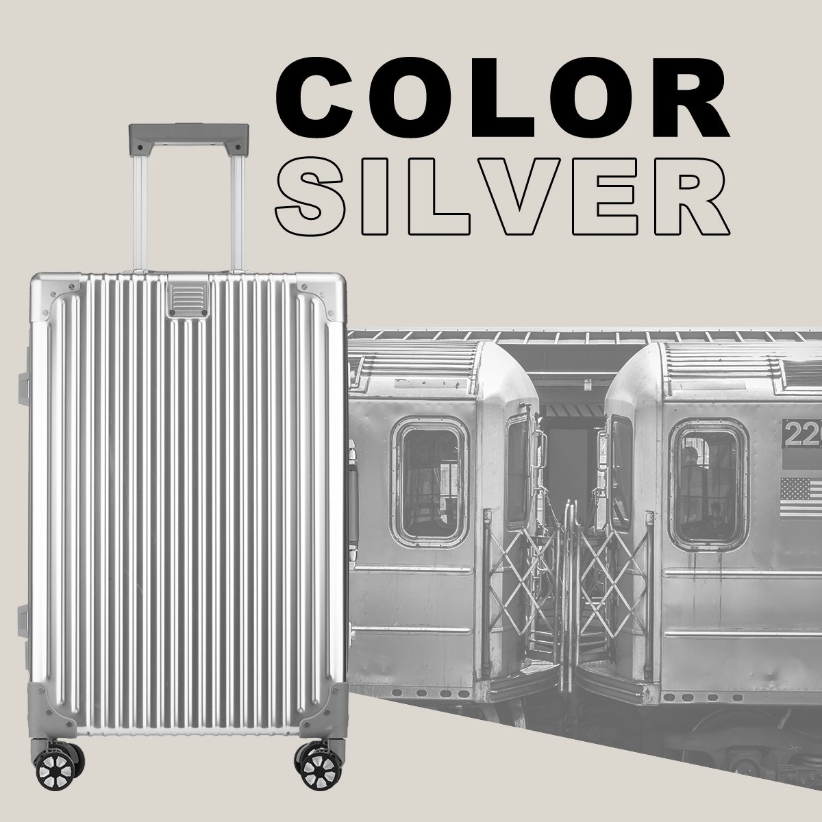 ALUMINIUM BODY SUITCASE 40L Ssize - .OUNCEオフィシャルショップ