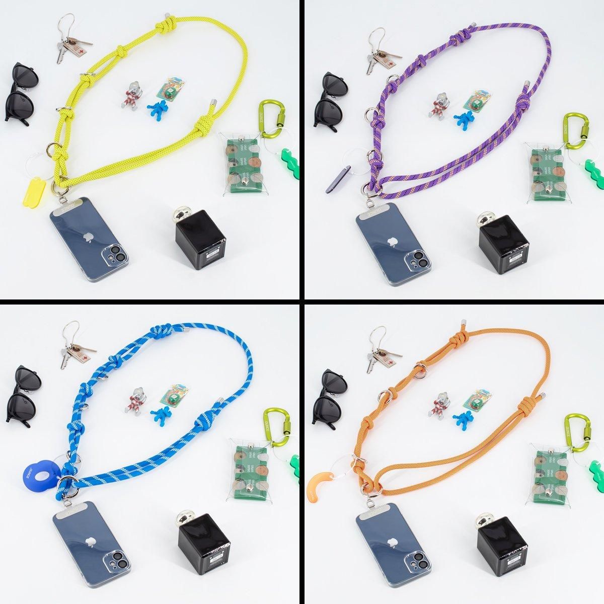 ゆきんこ・*:.ღパラコードスマホストラップ OUNCE COLORS パラコード|ロングストラップ 002 - .OUNCE