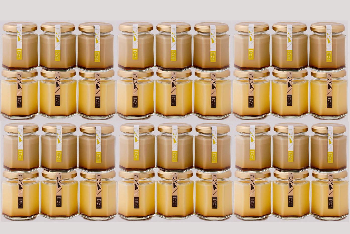 レトロ×加賀棒茶36個セット(レトロプリン18個・加賀棒茶プリン18個)の写真