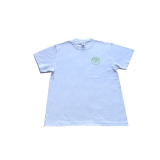 circle logo tee white