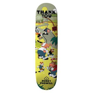 THANK YOU TOREY PUDWILL SKATE OASIS DECK MULTI 7.75