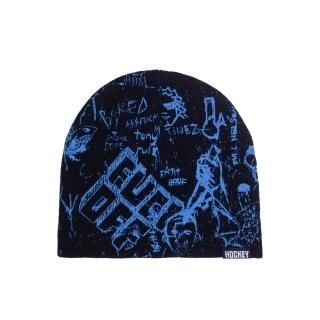 HOCKEY Desk Carve No Fold Beanie Black/Blue