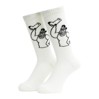 WHIMSY / WBS MAN SOCKS WHITE