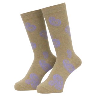 WHIMSY / BIG PAISLEY SOCKS BEIGE