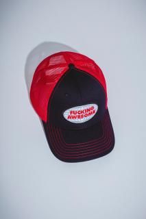 Mechanics Six Panel Mesh Hat red navy
