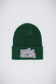 fucking awesome PBS Logo Cuff Beanie forerst green