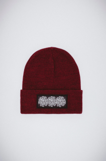 Three Spiral Edge Stitch Beanie
Burgundy Heather