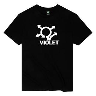 VIOLET Where do you think your going? T-Shirt
Black