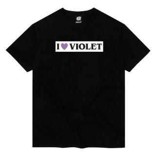 VIOLET I Heart Violet T-Shirt
Black