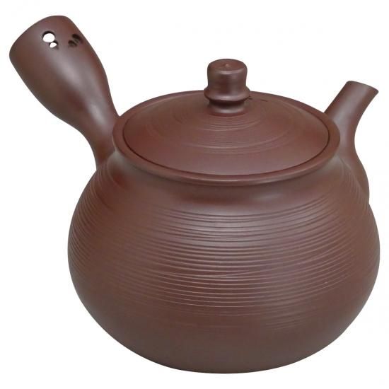 煎茶道具萬古焼伊藤実山作急須茶壷共箱C5171