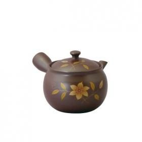 煎茶道具　益子焼　染付花文　大きめ急須　茶壷　時代箱　C　R8055C IMG_5550.jpg