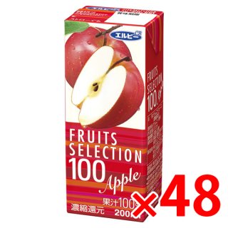 エルビー フルーツセレクション アップル 200ml紙パック×24本×2ケースセット（合計48本） りんごジュース