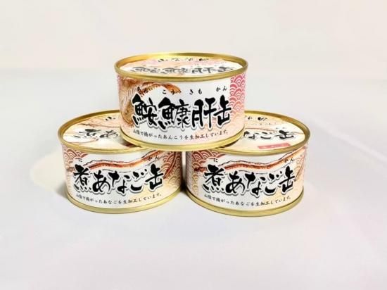 送料無料 山陰沖産生加工 ３缶詰合セット 煮穴子缶2缶 鮟鱇肝缶1缶 公式 みなと水産オンラインショップ 島根県浜田市 一夜干し