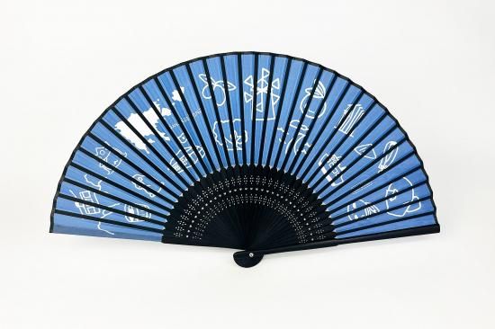 オリーブ シマ様 オリーブしまちゃん扇子(小豆島柄) - オリーブしまちゃん