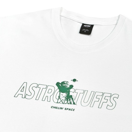 Bright】Astrostuffs CHILLIN' SPACE TEE Tシャツ (白) - 推しタイ