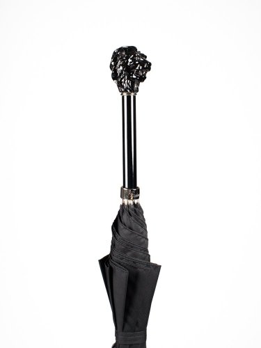 BLACK OXFORD UMBRELLA WITH BLACK LION HANDLE 傘