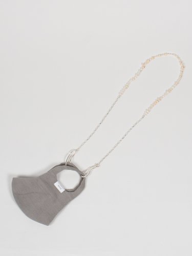 × atelier ST, CAT Baroque Peal Necklace + Knit Mask Grey 