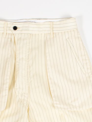 WASHED CUPRO STRIPE INSIDE OUT TROUSERS WHITE STRIPE
