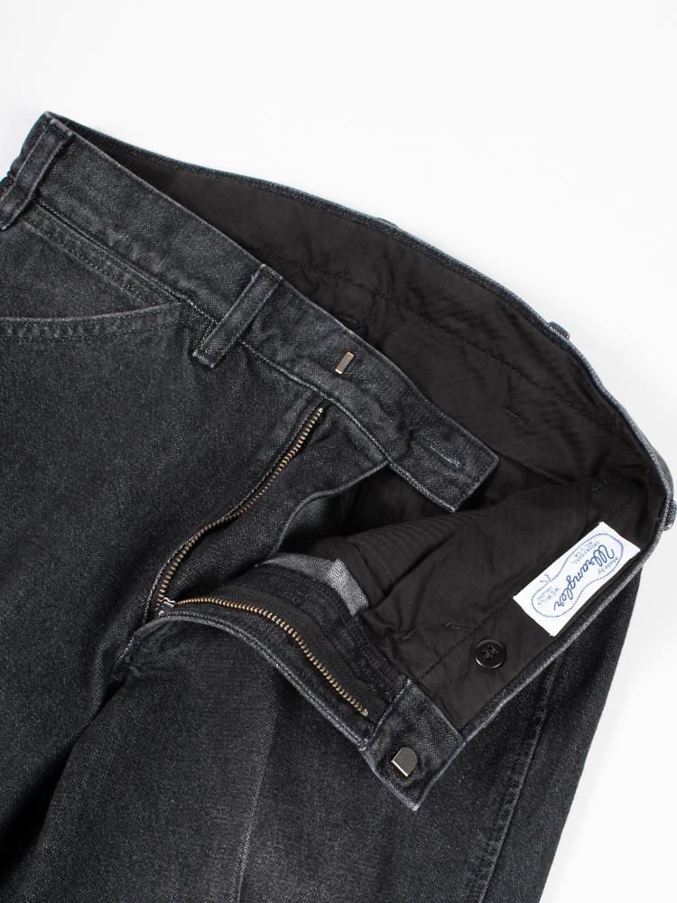 WEWILL】ウィーウィル WW DENIM SLACKS BLACK ラングラー デニム