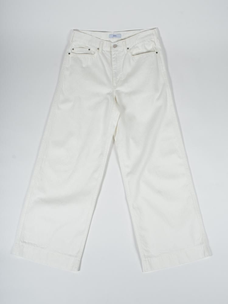 【試着のみ美品】WEWILL PIPE DENIM TROUSERS サイズ2 試着のみ美品】WEWILL PIPE DENIM TROUSERS サイズ2