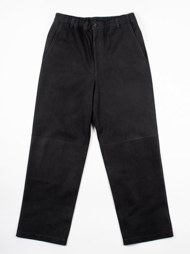 LEATHER EASY TROUSERS BLACK 