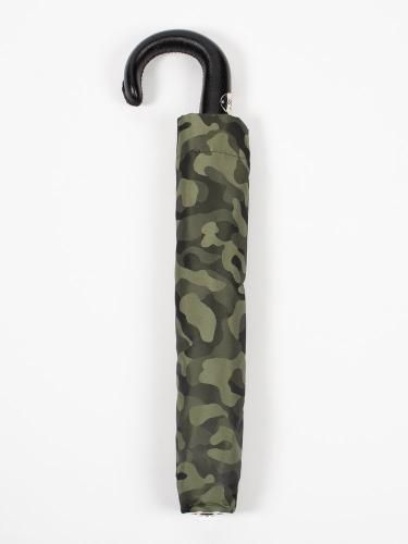GREEN CAMOUFLAGE FOLDING UMBRELLA WITH LEATHER HANDLE ޤꤿ߻