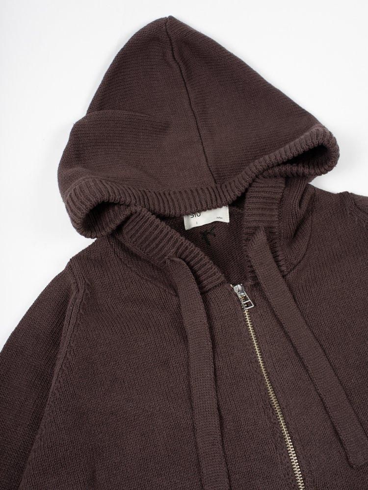 satou】サトウ grandma zip knit hoodie ジップニットフーディー