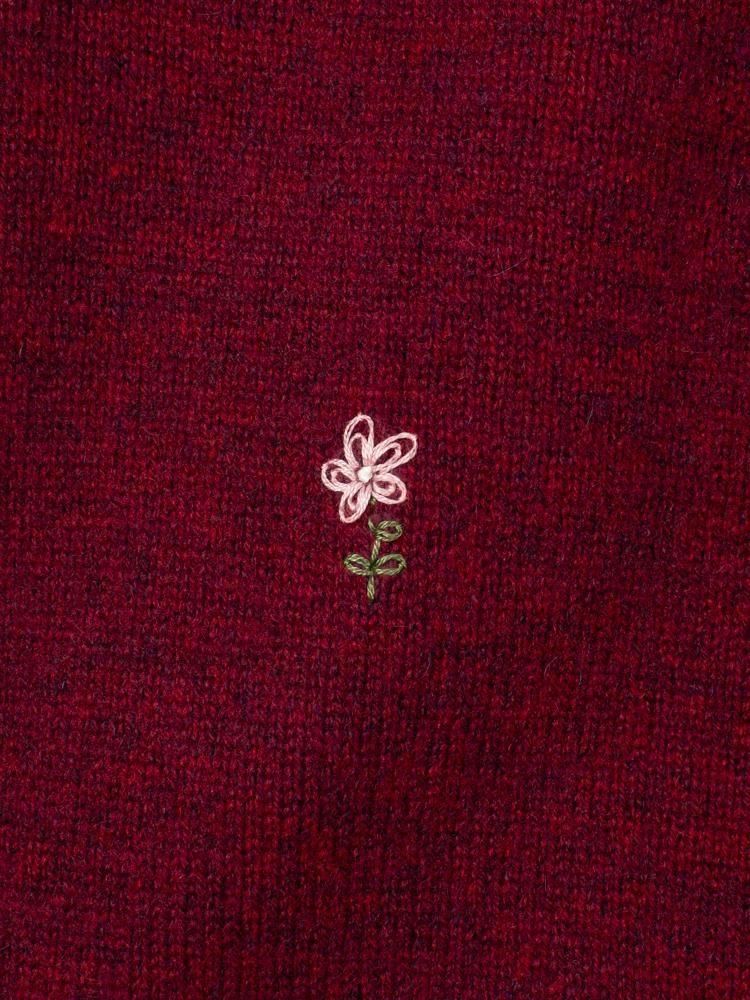 トップス 25AW satou flower handstitch knit 25AW】satou flower handstitch knit - akane | NOUVERTEmagazine