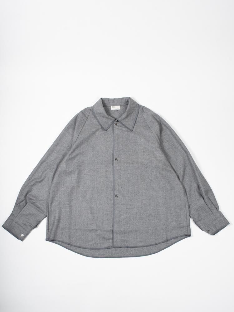 新品SHOMKA ADULT wool satou】サトウ wool cashmere shirt nezumi