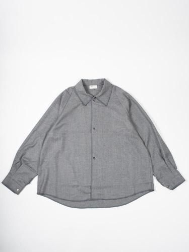 wool cashmere shirt nezumi