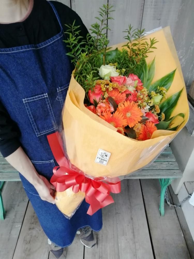 花束【8000円・黄色・オレンジ色系】 - flowersCERBO