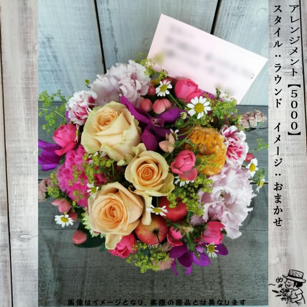 アレンジメントフラワー 【5000・おまかせ色】 - flowersCERBO アレンジメントフラワー 【5000・おまかせ色】 - flowersCERBO