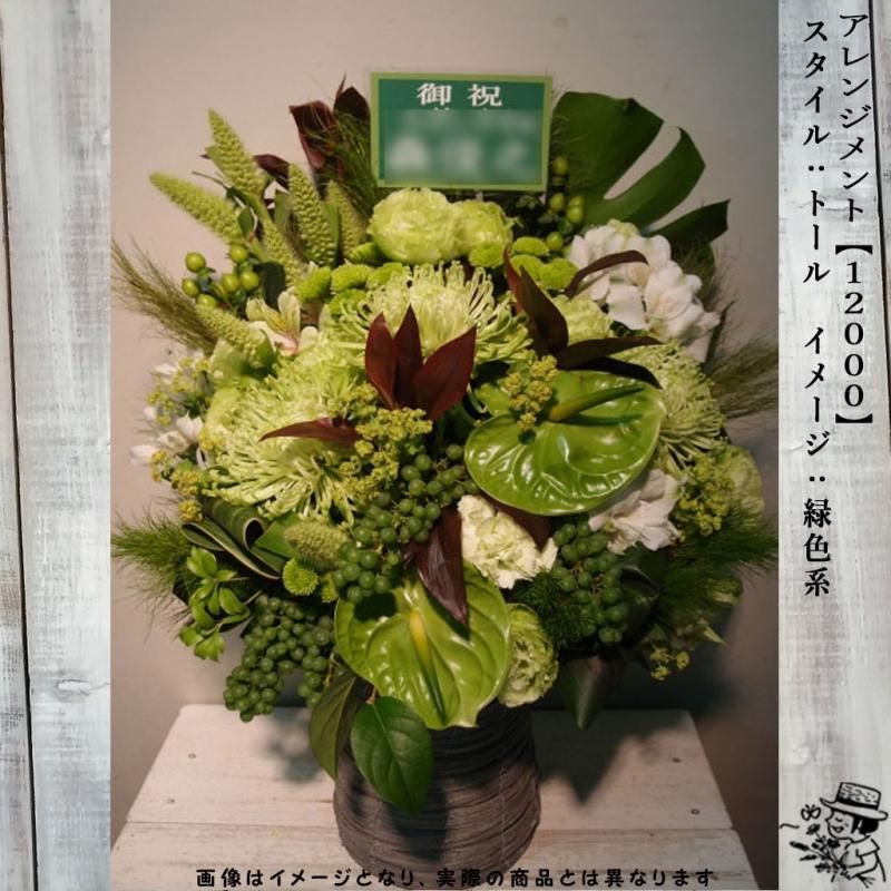 アレンジメントフラワー 【12000・緑色系】 - flowersCERBO