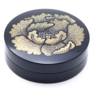 本杢 輪島塗 お盆付き1段重 蔦紋 美術品・アンティーク