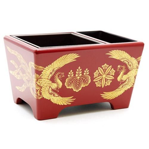 角香炉 7寸 両山紋鳳凰沈金 - 輪島 蔦屋漆器店 仏具販売サイト 角香炉 7寸 両山紋鳳凰沈金 - 輪島 蔦屋漆器店 仏具販売サイト