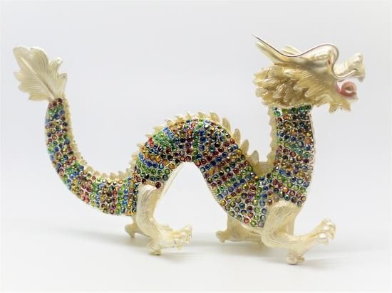 エナメル置物 神龍 白龍 - MokaBright -幸運を呼ぶ縁起物-