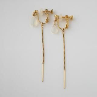 【10月の誕生石】オパールの天然石イヤリングT32