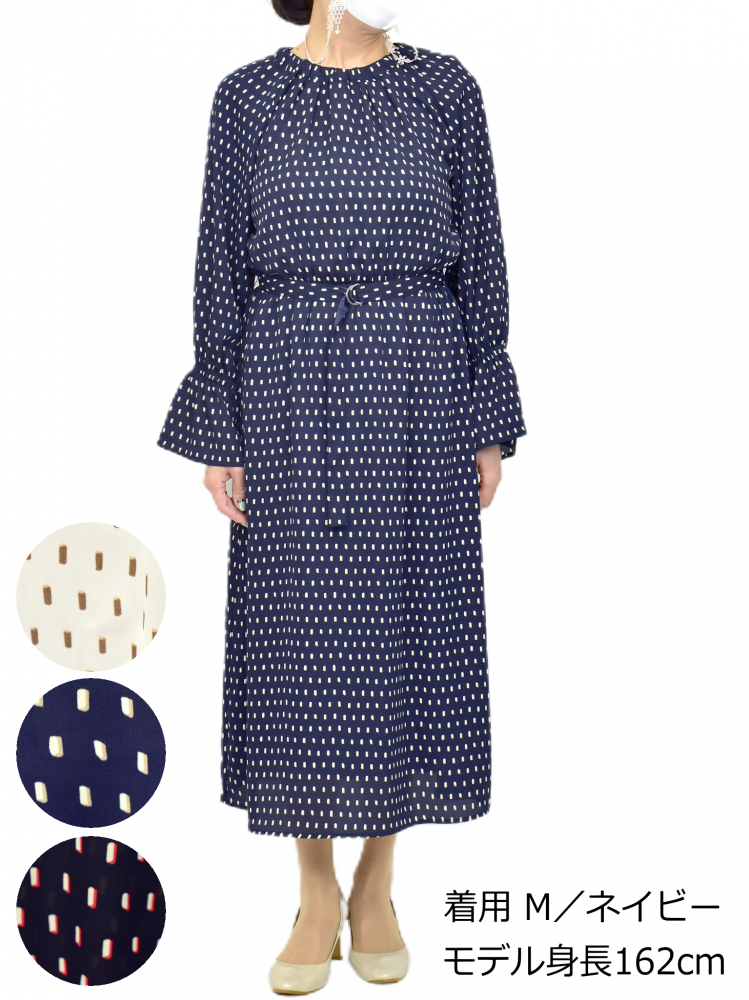 スクエアドット柄ワンピース ワンピース レディース 通販 アパレルブランド ミーニャキラキラ